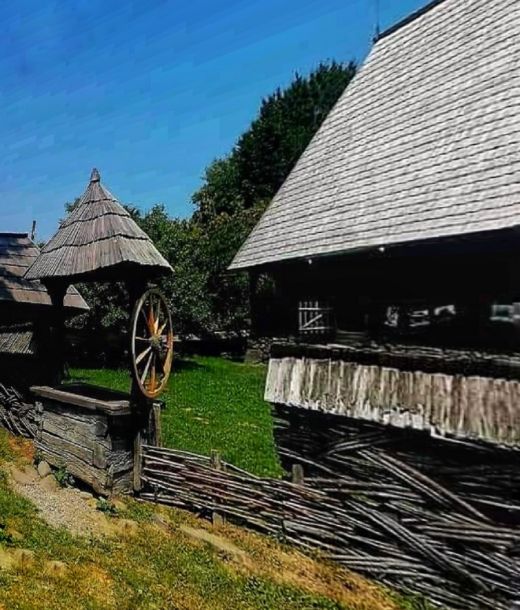 Holzbrunnen im Museum